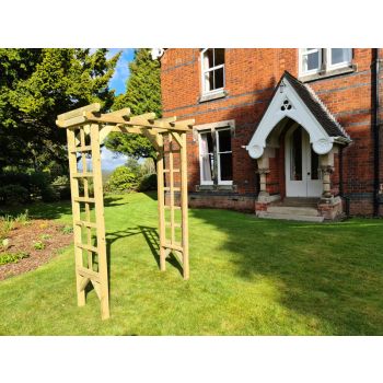 Rose Small Arch - Wooden Garden Plant Support - L50 x W90 x H210 cm - Minimal Assembly Required