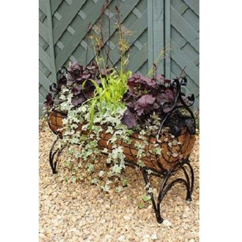 Regal 600 Planter - Solid Steel - L30 x W60 x H76 cm - Powder Coated Black