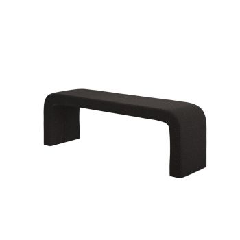 Ren Indoor Bench - Boucle - L41 x W151.5 x H50 cm - Black - Fully Assembled