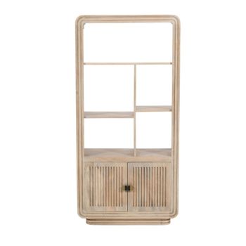Hudson Carved Bookcase - Mango Wood - L35 x W80 x H165 cm
