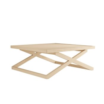 Sage Coffee Table Large - Oak Veneer/Oak Veneer - L100 x W100 x H40.5 cm - Blonde - Full Assembly Required