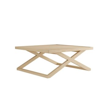 Sage Coffee Table Small - Oak Veneer - L90 x W90 x H40.5 cm - Blonde - Full Assembly Required