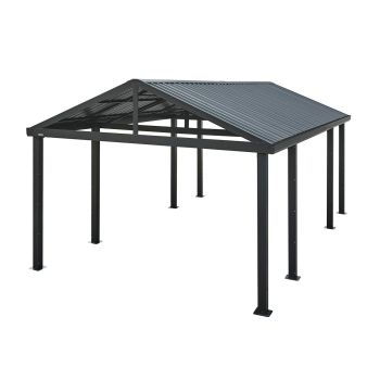 Sojag Samara Carport 3.7m x 6.1m - Aluminum - L619 x W379.48 x H295 cm - Powder-Coated