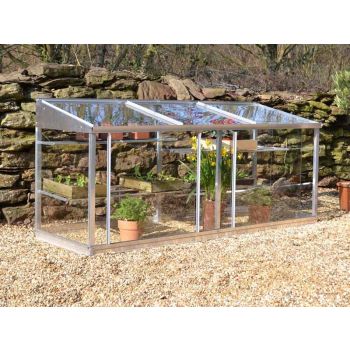 6 Feet Half Growhouse - Aluminium/Glass - L183 x W65 x H76 cm - Without Coating