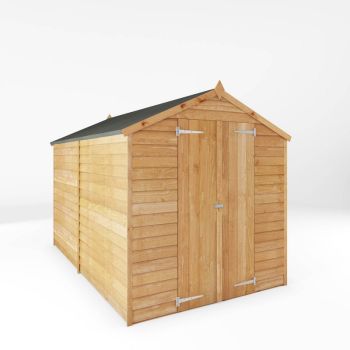 10 x 6 Feet Overlap Apex Shed - Timber - L297 x W190.4 x H198.7 cm - Brown