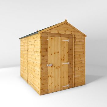 8 x 6 Feet Shiplap Apex Windowless Shed - Timber - L240.8 x W190.5 x H222.2 cm - Brown