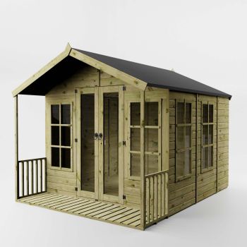 10 x 8 Feet Premium Wessex Summerhouse - Timber - L303.2 x W249.4 x H227.8 cm - Brown