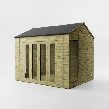 10 x 8 Feet Vermont Summerhouse - Timber - L248.9 x W298.6 x H260.4 cm - Brown