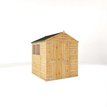 6 x 6 Feet Woodsman Shiplap Apex - Glass/Wood - L191.4 x W189.7 x H223.8 cm