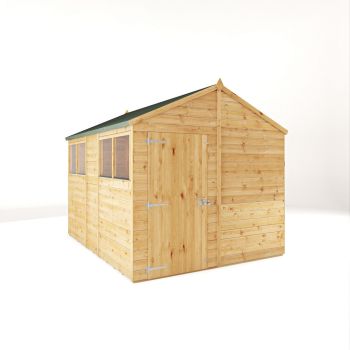 10 x 8 Feet Woodsman Shiplap Apex - Glass/Wood - L309.4 x W249.6 x H237 cm