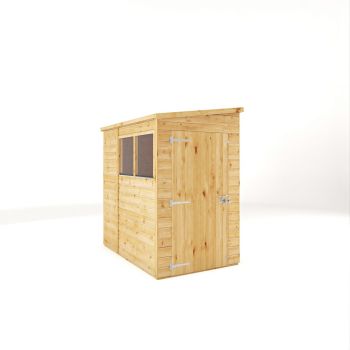 6 x 4 Feet Woodsman Shiplap Pent - Glass/Wood - L196 x W127.9 x H204.9 cm