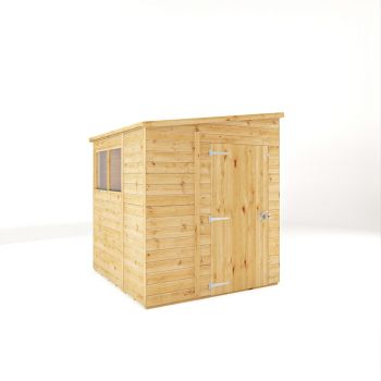 6 x 6 Feet Woodsman Shiplap Pent - Glass/Wood - L196 x W188 x H212.5 cm