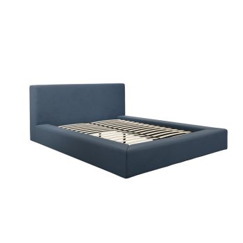 Soho Double Bed Frame - Weave - L227 x W171 x H91 cm - Ink Blue - Full Assembly Required
