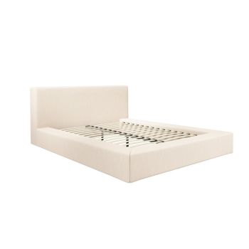 Soho Double Bed Frame - Twill - L227 x W171 x H91 cm - White Clay - Full Assembly Required