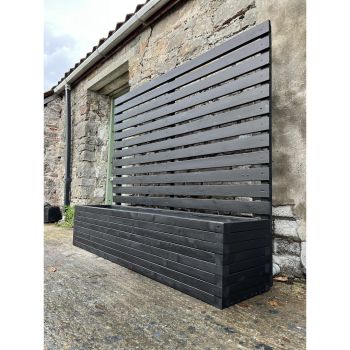 Norfolk Planter and Trellis - (Painted Wooden Planter - Choice of Colours Available) - L120 x W40 x H120 cm