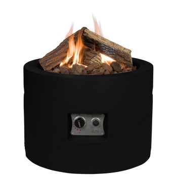 Round Black Cocoon - Firepit