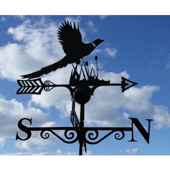 Pheasant Weathervane - Solid Steel - W61 x H88 cm - Powder Coated Black