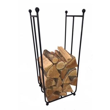 Log Rack Tall - Steel - L30.5 x W34.3 x H85.1 cm - Powder Coated Black
