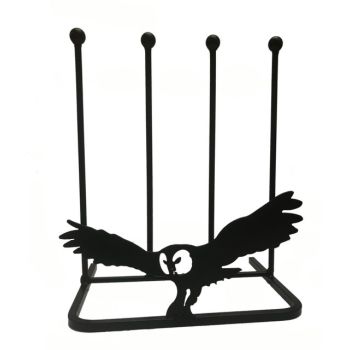 2 Pair Boot Rack - Owl - Steel - L29 x W39 x H48 cm - Black