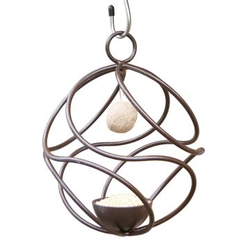 Ball Bird Feeder - Hand Made By Traditional Forge Wild Bird Feeder - Steel - L27.9 x W27.9 cm - Black