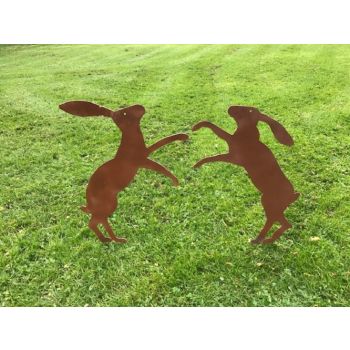 Fenland Hare's 2Pc. - Steel - W39 x H45.7 cm - Powder Coated Black