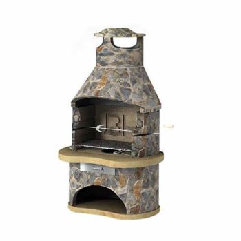 Tampere Light Masonry Barbeque - L68 x W112 x H195 cm - Multi
