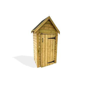 Tall Garden Store Tool Shed - Timber - L80 x W80 x H183 cm - Partially Assembled