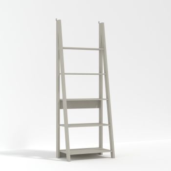 Tiva Ladder Bookcase - L38.6 x W64 x H175.4 cm - Grey - Full Assembly Required