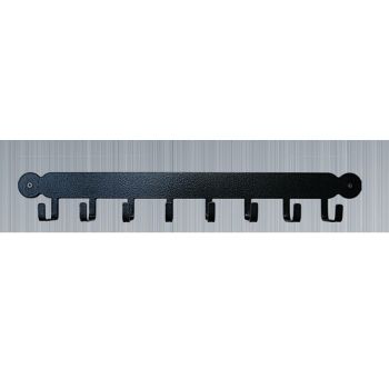 Tool Rack (Plain) - Hooks - Solid Steel - W54.6 x H30.5 cm - Powder Coated Black