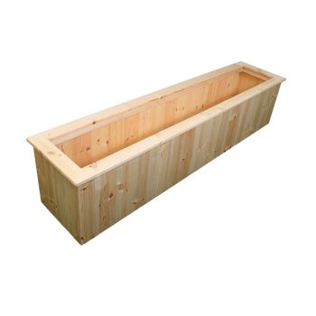 Untreated Wooden Planter Trough Pressure Treated - L40 X W150 X H40 cm - Assembled