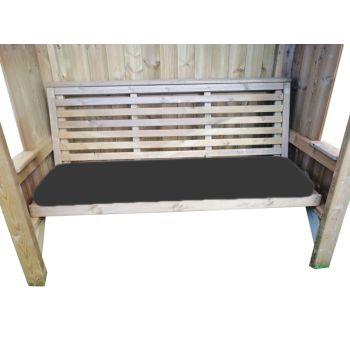 Luxury Piped Waterproof Seat Pads - Triple Grey Cushion - Outdoor Cushion for Garden Furniture