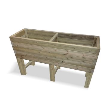Raised Super Heavy Duty Veg Trough - Timber - L60 x W150 x H80 cm - Fully Assembled