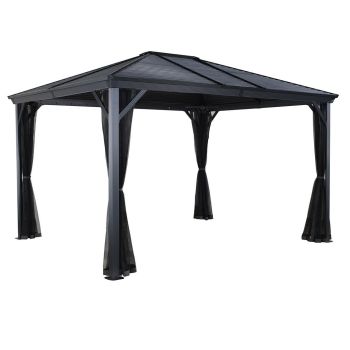 Sojag Ventura Gazebo 3m x 3.7m with Assembly - Aluminum - L362 x W297 x H260.9 cm - Powder-coated