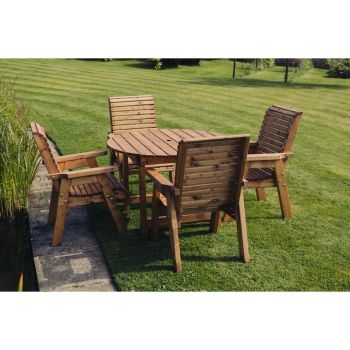 Valley 4 Seater Round 4XC - Timber - L220 x W220 x H95 cm - Garden Furniture - Minimal Assembly Required