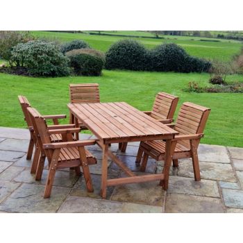 Valley 5 Seat Set 5XC Table - Timber - L220 x W230 x H95 cm - Garden Furniture - Minimal Assembly Required