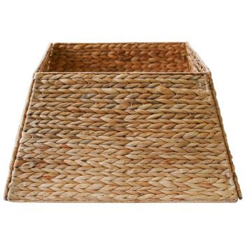 Foldable Square Tree Skirt - Water Hycainth - L60 x W60 x H26 cm - Natural