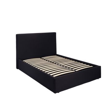 Wilder King Size Bed Frame - House Weave - L218.5 x W169 x H112 cm - Onyx - Full Assembly Required