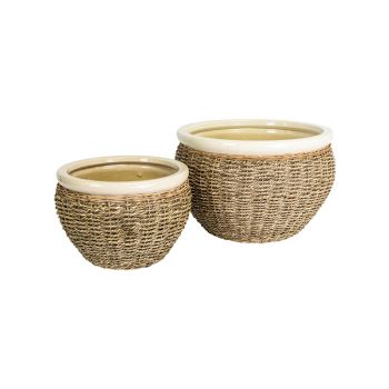 Seagrass Pot Cover Nested (Set of 2) - Natural