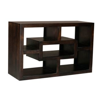 Yoga Straight TV Unit - Mango Wood - L40 x W110 x H70 cm - Dark Finish