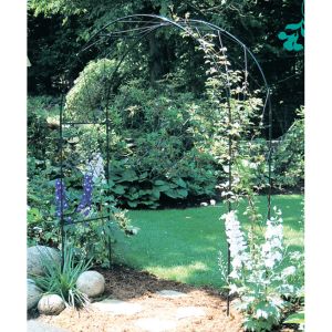 Oregon Arch Softstanding Garden Archway - Solid Steel - L53.3 x W152.4 x H213.4 cm - Powder Coated Black